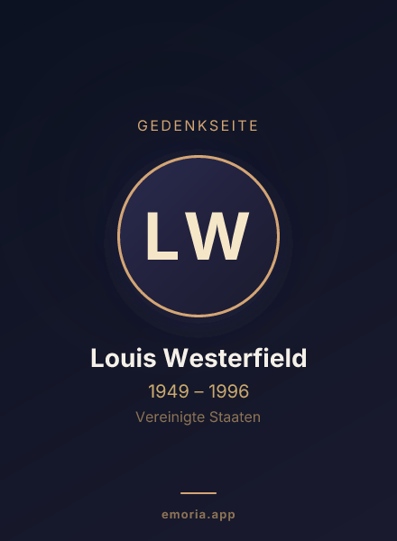 Gedenkportrait von Louis Westerfield