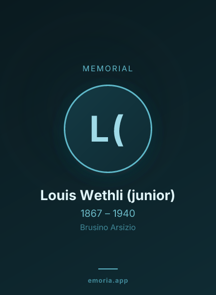 Memorial portrait of Louis Wethli (junior)