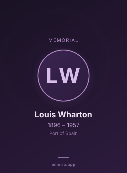 Memorial portrait of Louis Wharton