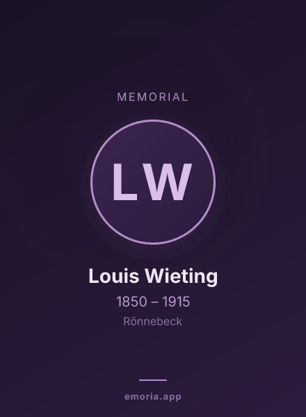 Memorial portrait of Louis Wieting