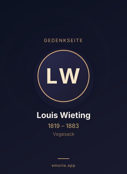 Gedenkportrait von Louis Wieting