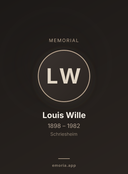 Memorial portrait of Louis Wille