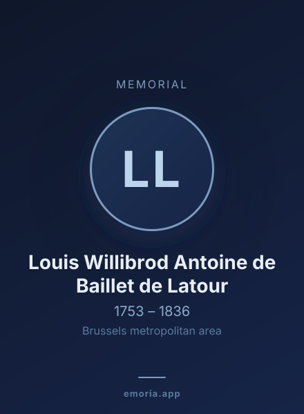 Memorial portrait of Louis Willibrod Antoine de Baillet de Latour
