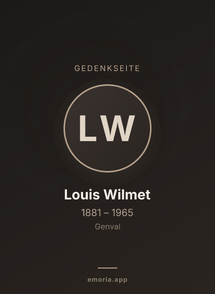 Gedenkportrait von Louis Wilmet