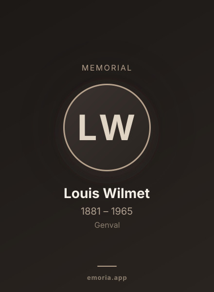 Memorial portrait of Louis Wilmet