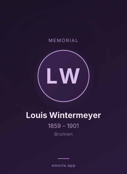 Memorial portrait of Louis Wintermeyer