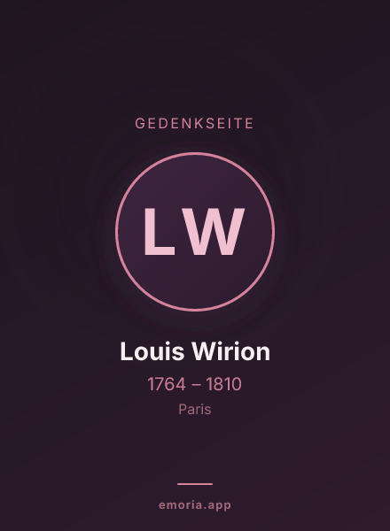 Gedenkportrait von Louis Wirion