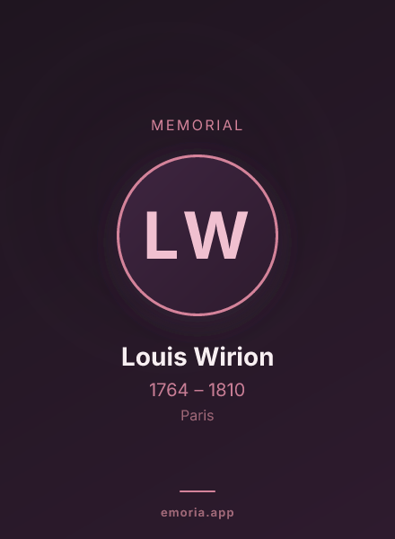 Memorial portrait of Louis Wirion