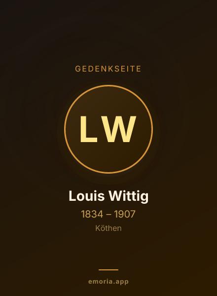 Gedenkportrait von Louis Wittig
