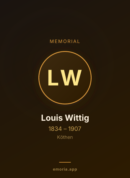 Memorial portrait of Louis Wittig