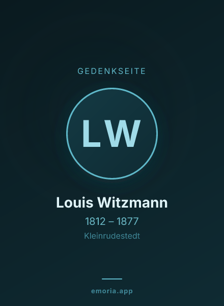 Gedenkportrait von Louis Witzmann