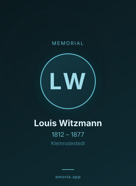 Memorial portrait of Louis Witzmann