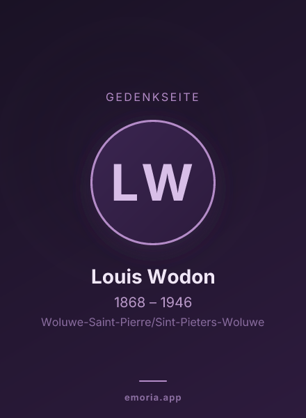 Gedenkportrait von Louis Wodon