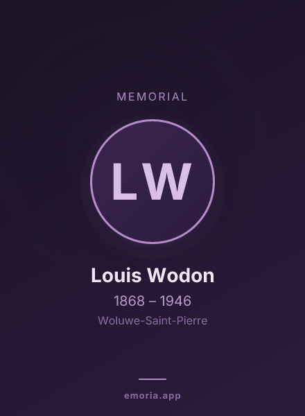 Memorial portrait of Louis Wodon