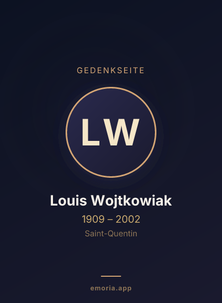 Gedenkportrait von Louis Wojtkowiak