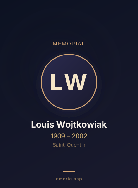 Memorial portrait of Louis Wojtkowiak