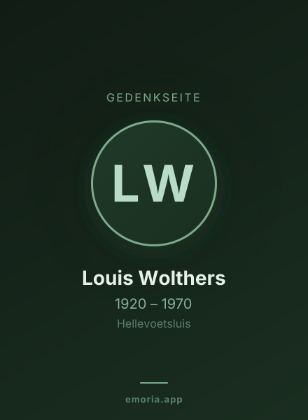 Gedenkportrait von Louis Wolthers