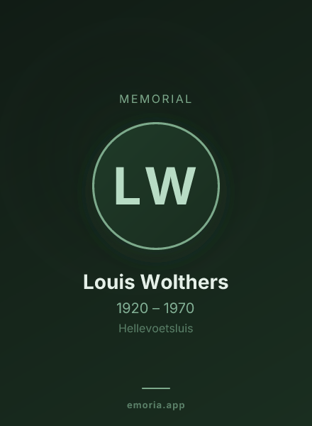 Memorial portrait of Louis Wolthers