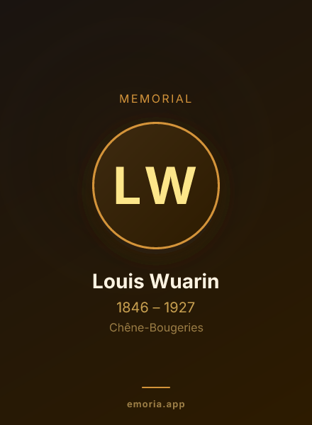 Memorial portrait of Louis Wuarin