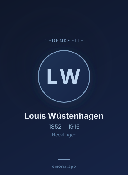 Gedenkportrait von Louis Wüstenhagen