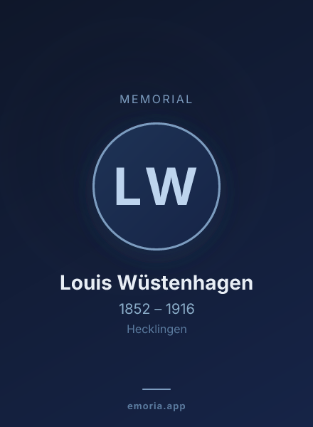 Memorial portrait of Louis Wüstenhagen