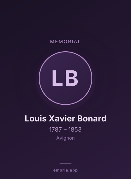 Memorial portrait of Louis Xavier Bonard