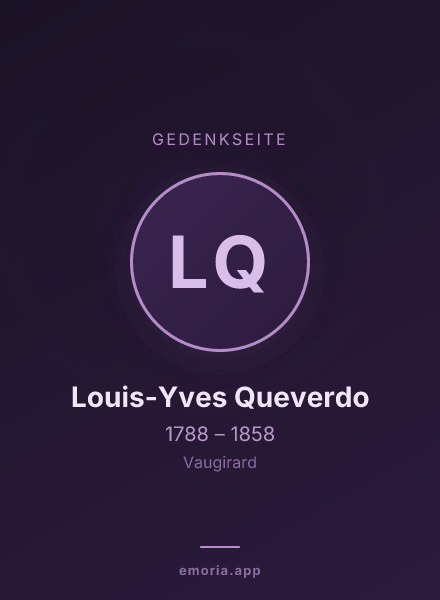 Gedenkportrait von Louis-Yves Queverdo