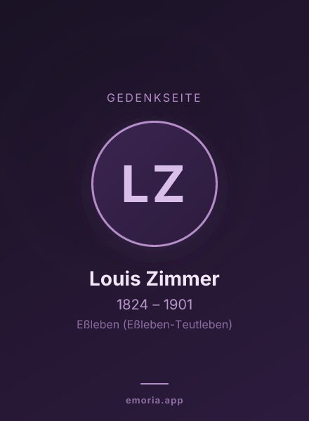 Gedenkportrait von Louis Zimmer