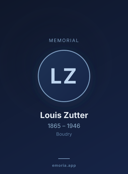 Memorial portrait of Louis Zutter