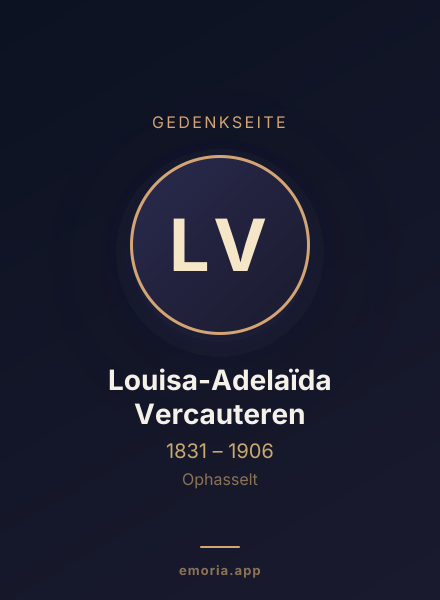 Gedenkportrait von Louisa-Adelaïda Vercauteren