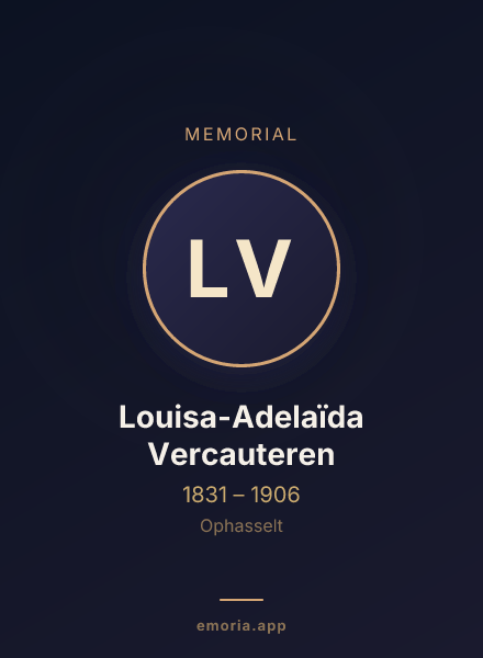 Memorial portrait of Louisa-Adelaïda Vercauteren