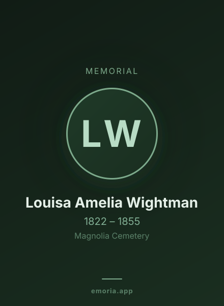 Memorial portrait of Louisa Amelia Wightman