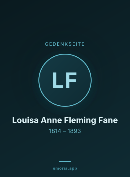 Gedenkportrait von Louisa Anne Fleming Fane