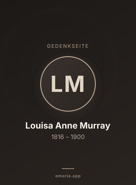 Gedenkportrait von Louisa Anne Murray