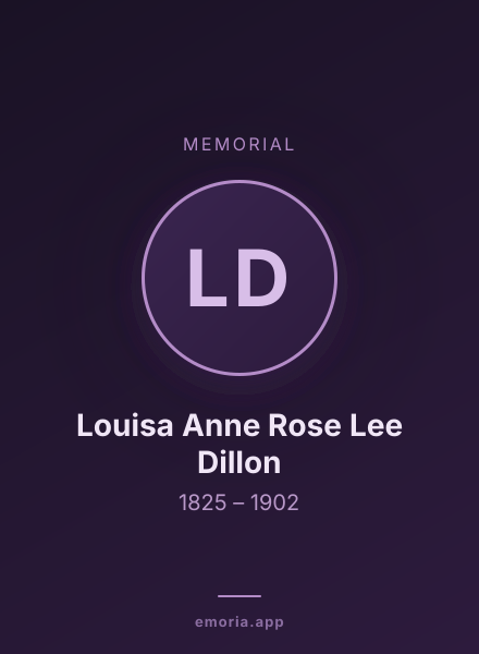 Memorial portrait of Louisa Anne Rose Lee Dillon