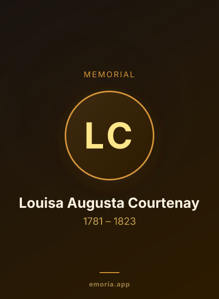 Memorial portrait of Louisa Augusta Courtenay