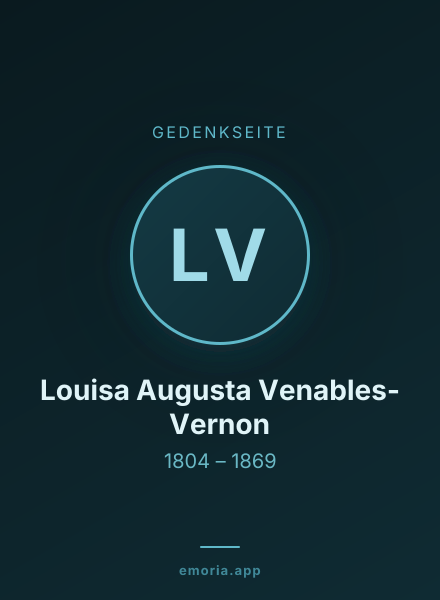 Gedenkportrait von Louisa Augusta Venables-Vernon