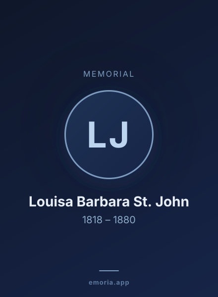 Memorial portrait of Louisa Barbara St. John