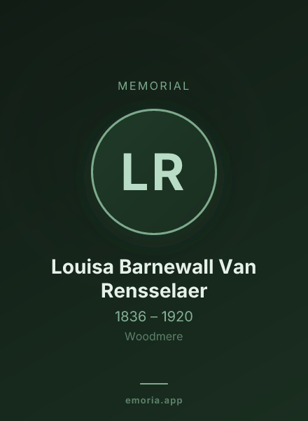 Memorial portrait of Louisa Barnewall Van Rensselaer