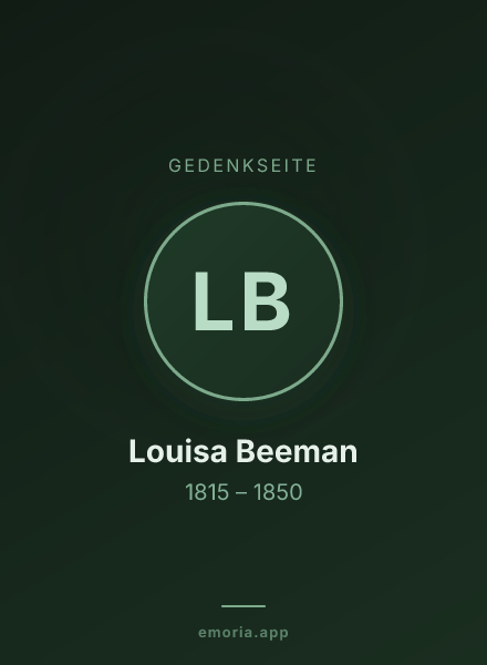 Gedenkportrait von Louisa Beeman
