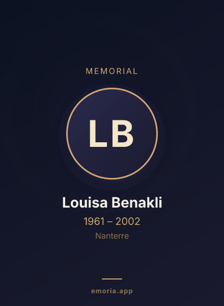 Memorial portrait of Louisa Benakli