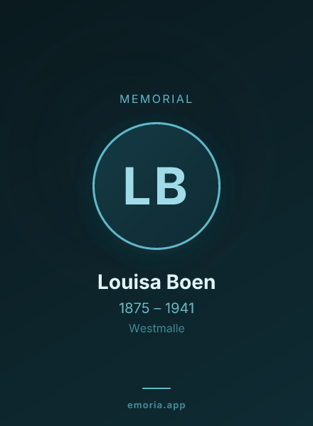 Memorial portrait of Louisa Boen