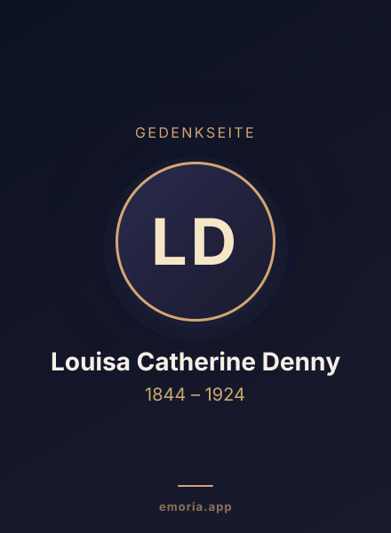 Gedenkportrait von Louisa Catherine Denny