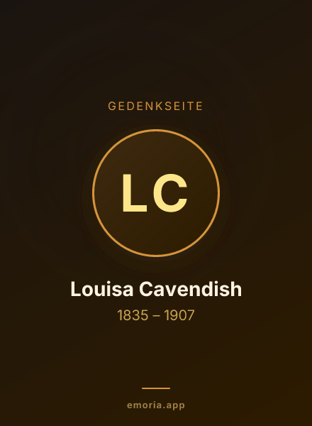 Gedenkportrait von Louisa Cavendish