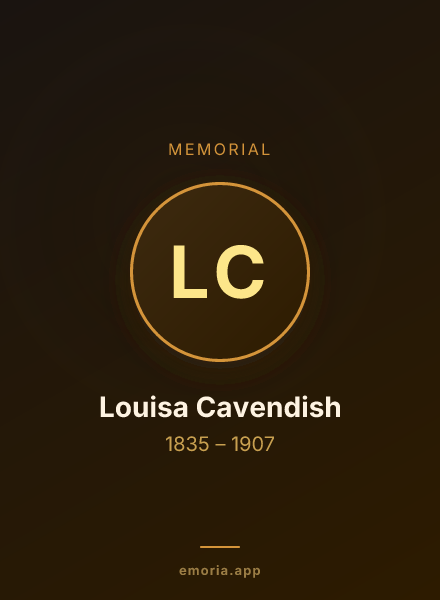 Memorial portrait of Louisa Cavendish