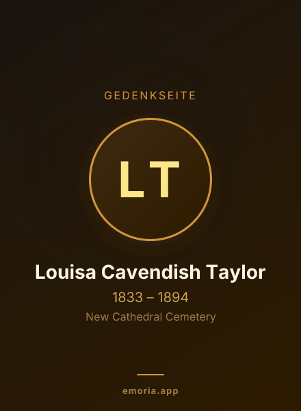 Gedenkportrait von Louisa Cavendish Taylor