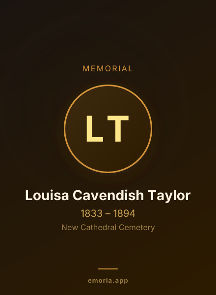 Memorial portrait of Louisa Cavendish Taylor