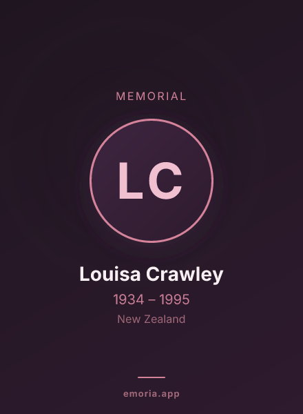 Memorial portrait of Louisa Crawley
