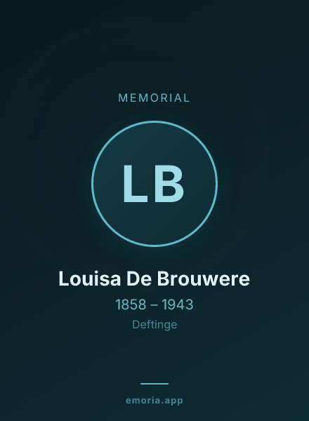 Memorial portrait of Louisa De Brouwere