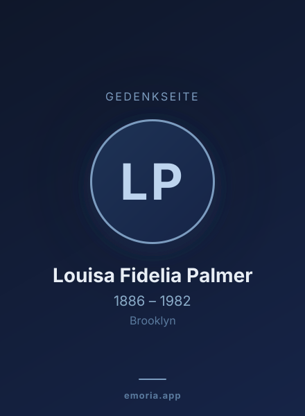 Gedenkportrait von Louisa Fidelia Palmer